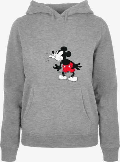 ABSOLUTE CULT Sweatshirt 'Mickey Mouse' in graumeliert / rot / schwarz / weiß, Produktansicht