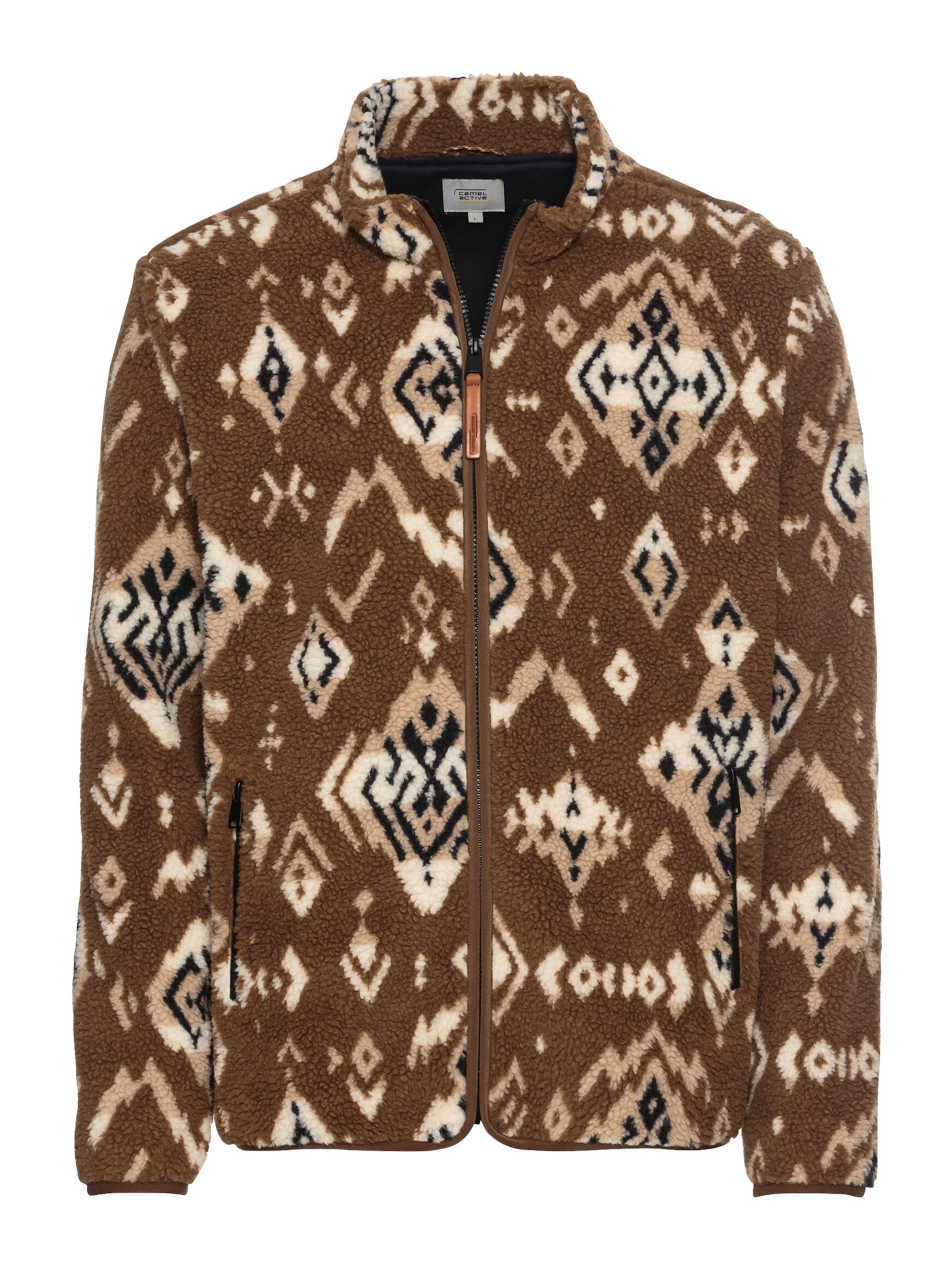 CAMEL ACTIVE Fleece Jacket in Brown: front