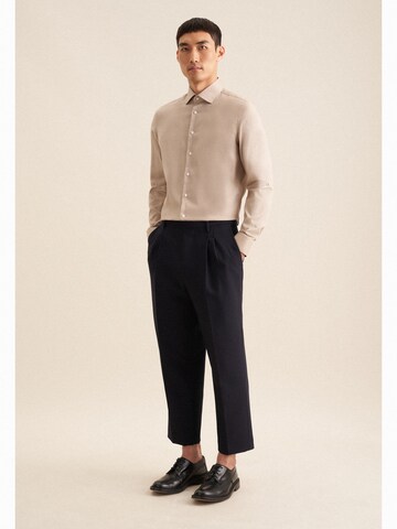 SEIDENSTICKER Slim fit Business shirt in Beige