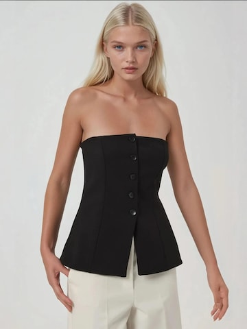 Hiccup Top in Zwart: voorkant