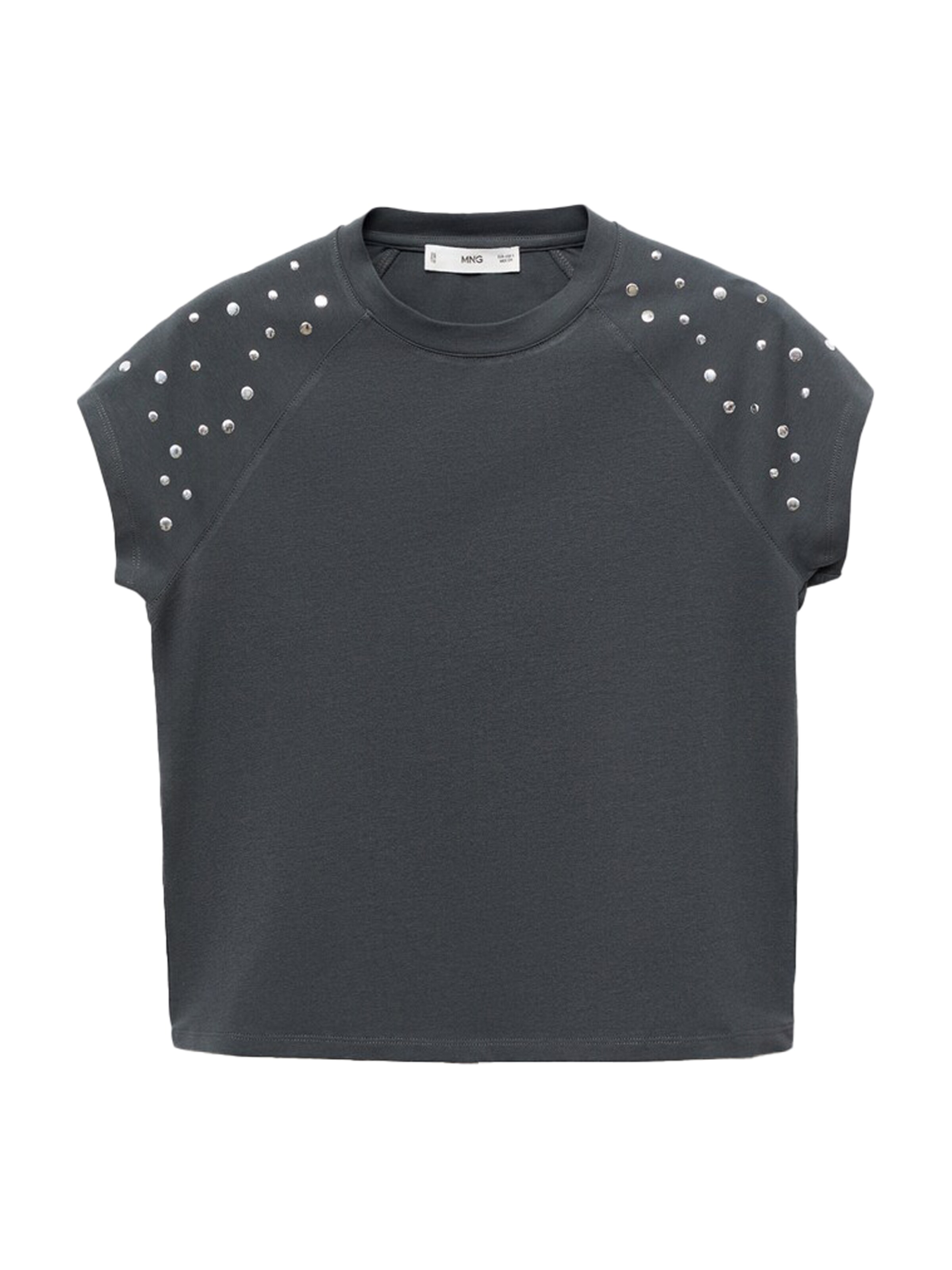 MANGO Póló 'TACHI' - szürke: elől