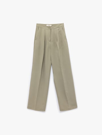 Koton Wide leg Trousers with creases in Green