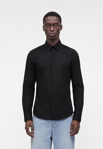 Super slim Chemise Calvin Klein en noir : devant
