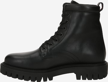 TOMMY HILFIGER Schnürstiefel 'Premium' in Schwarz