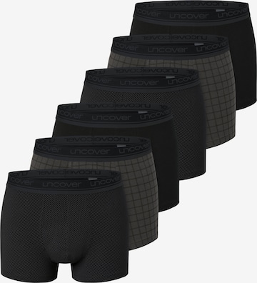 uncover by SCHIESSER Boxershorts 'Cotton' in Zwart: voorkant