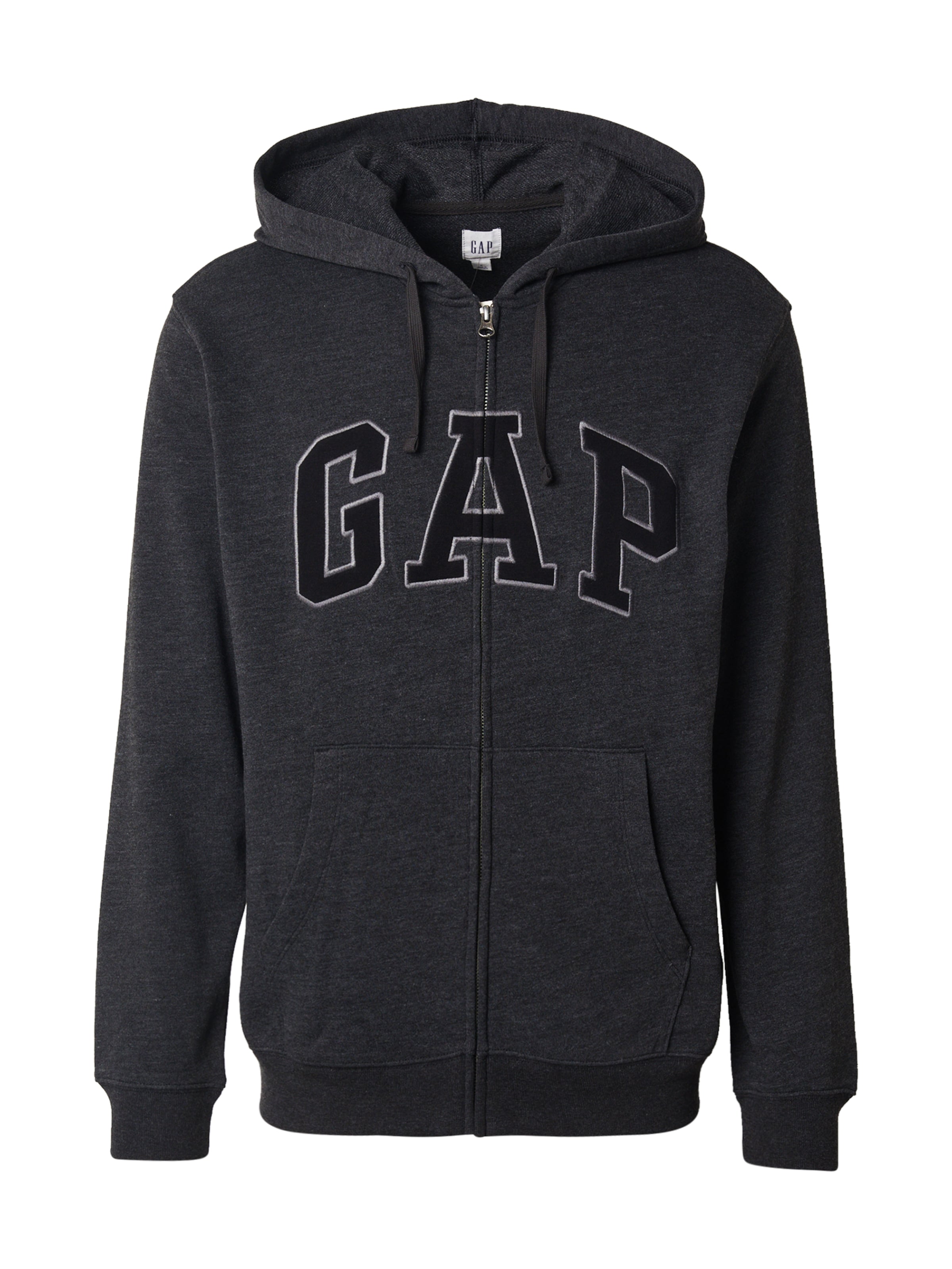 GAP Sweat jacket 'HERITAGE' in Grey: front