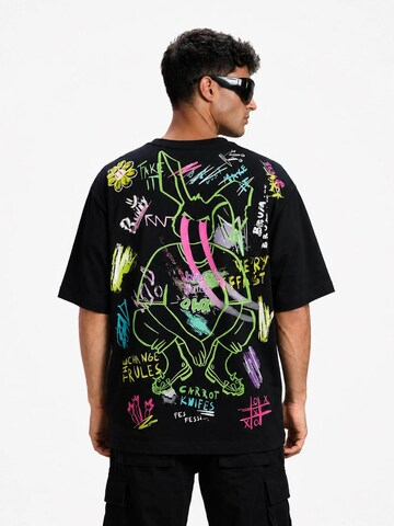 T-Shirt 'Wolf Hunter' QWX2 en noir