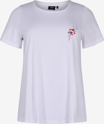 Zizzi Shirt 'Anny' in White: front