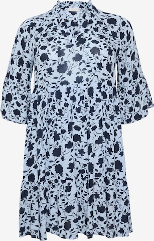 Robe 'Isma' KAFFE CURVE en bleu : devant
