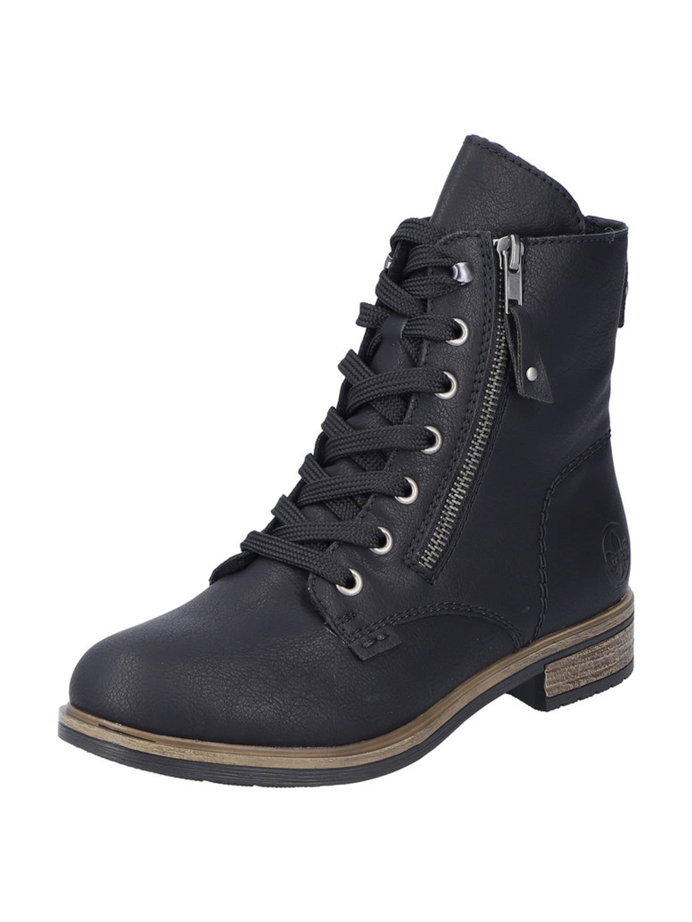 Bottines à lacets Rieker en noir : devant