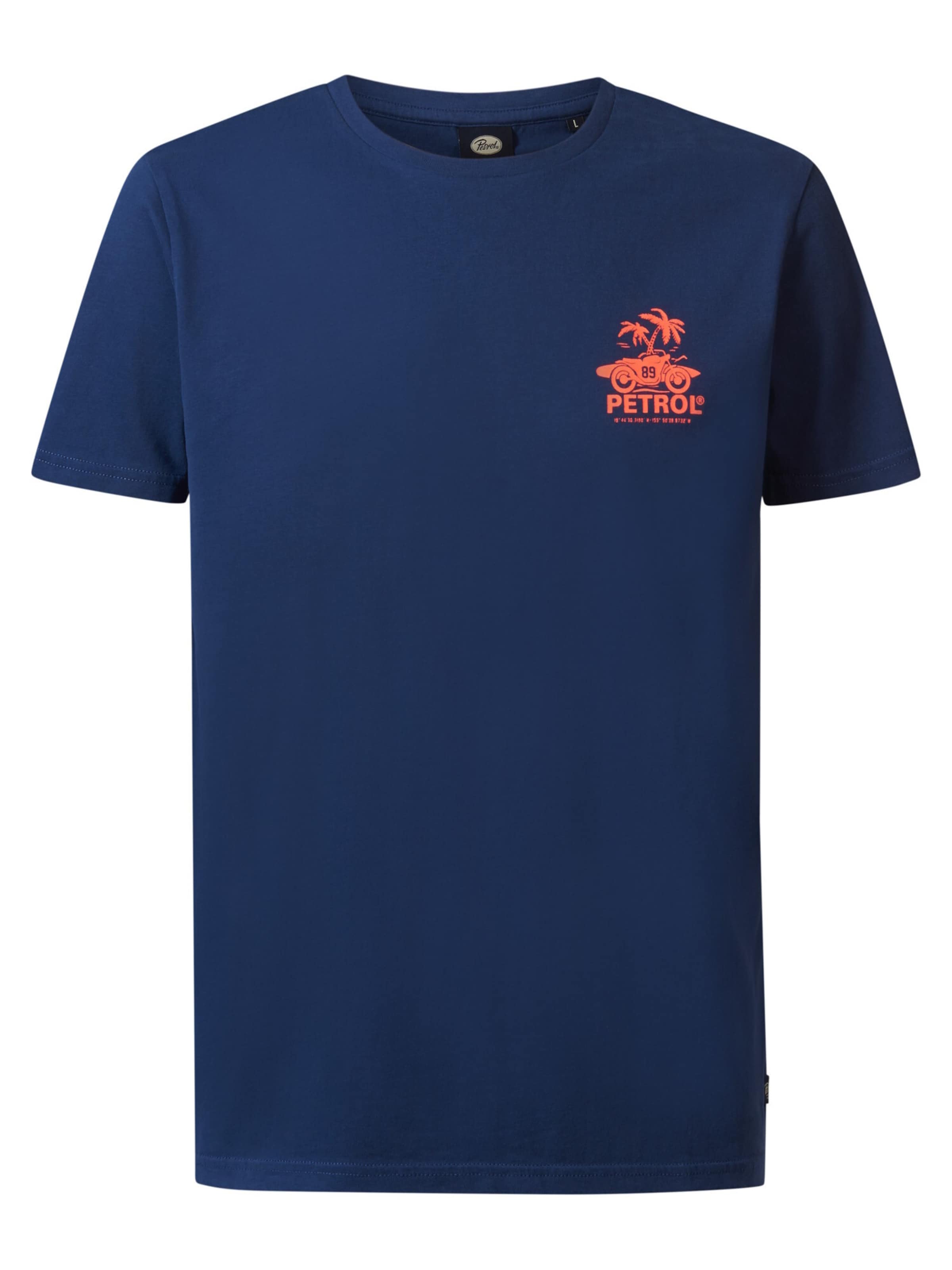T-Shirt Petrol Industries en bleu : devant