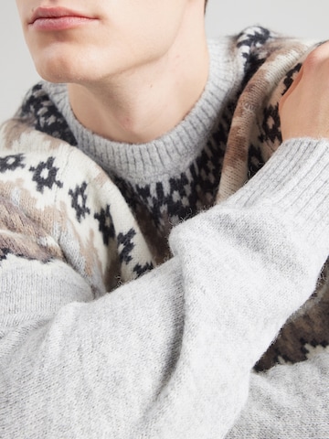 GAP - Jersey 'FAIR ISLE YOKE' en gris