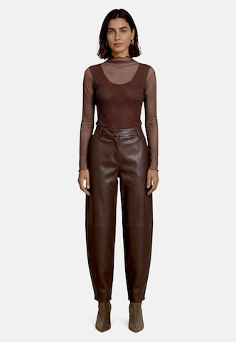 zero Langarm-Shirt mit Muster in Beige