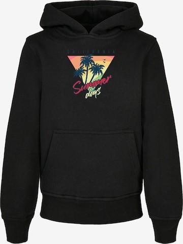 F4NT4STIC Sweatshirt 'California Summer Days Palm' in Black: front