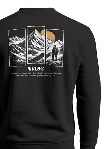 Neverless Sweatshirt 'Mountain Wanderer'‌‌‌ in Schwarz
