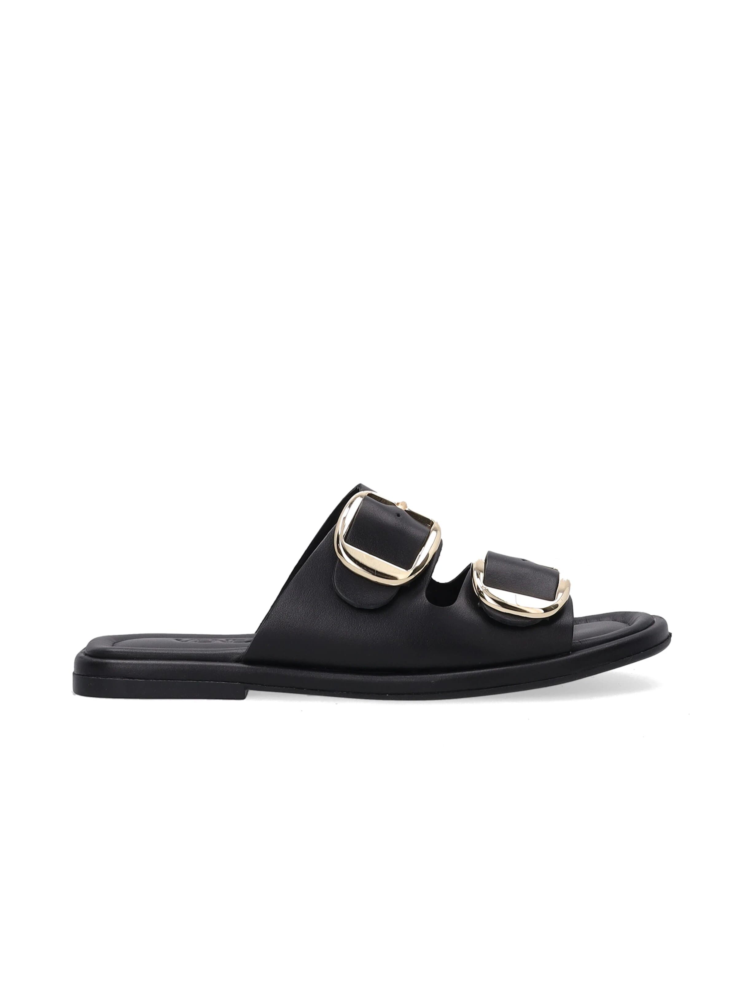 VENEZIA Mules in Black: front