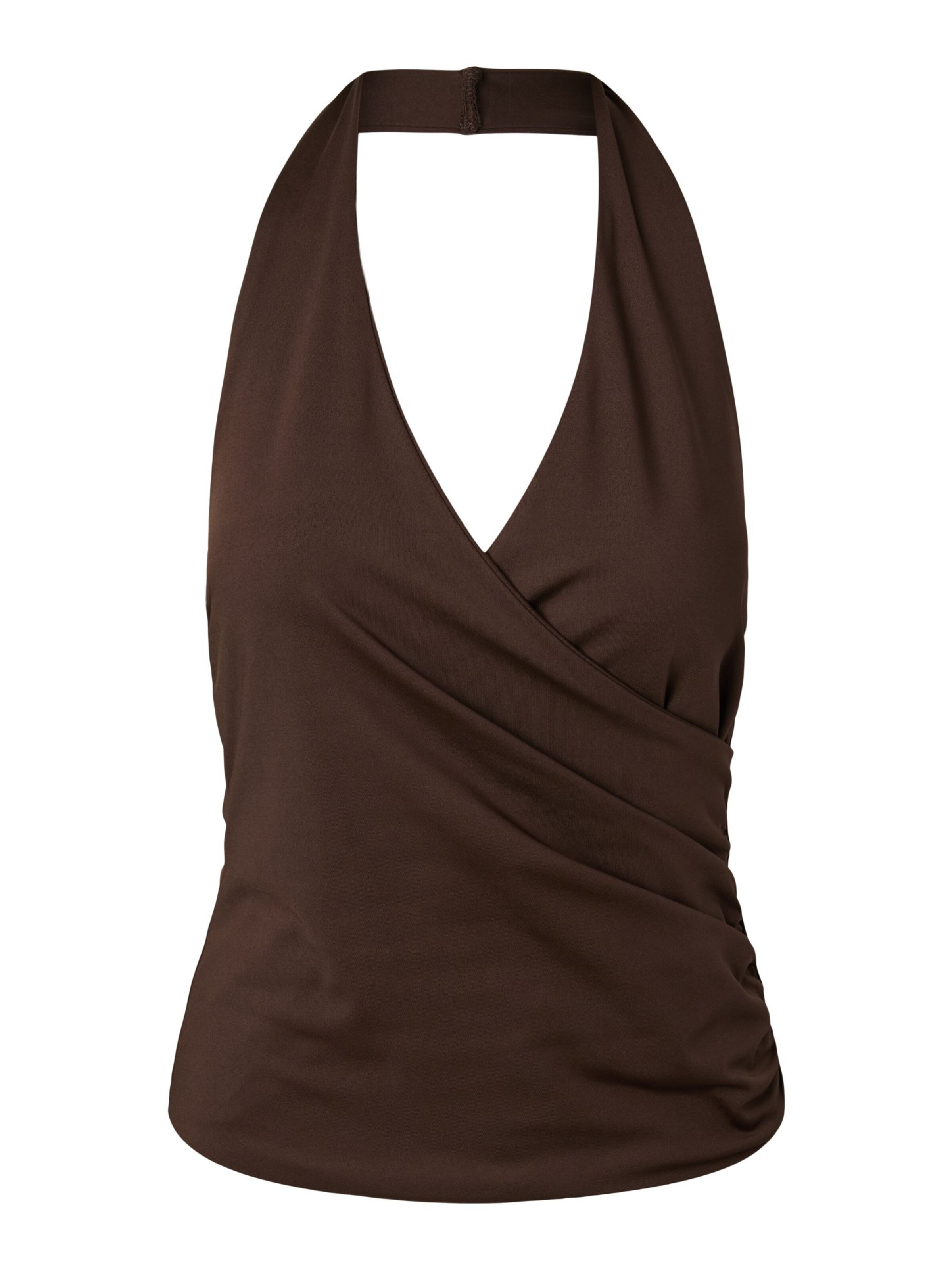 PIECES Top 'SOFIA' in Brown: front