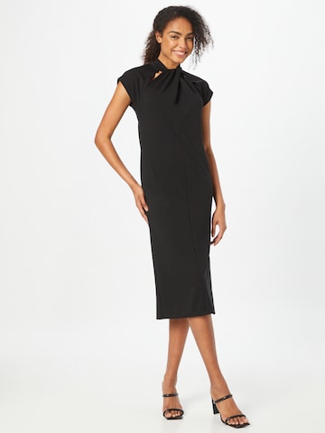 Warehouse Cocktail Dress in Black: front