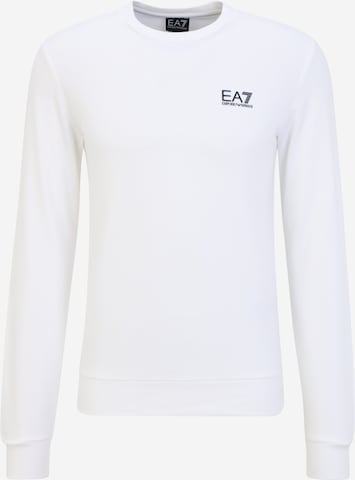 EA7 Emporio Armani Sweatshirt i vit: framsida