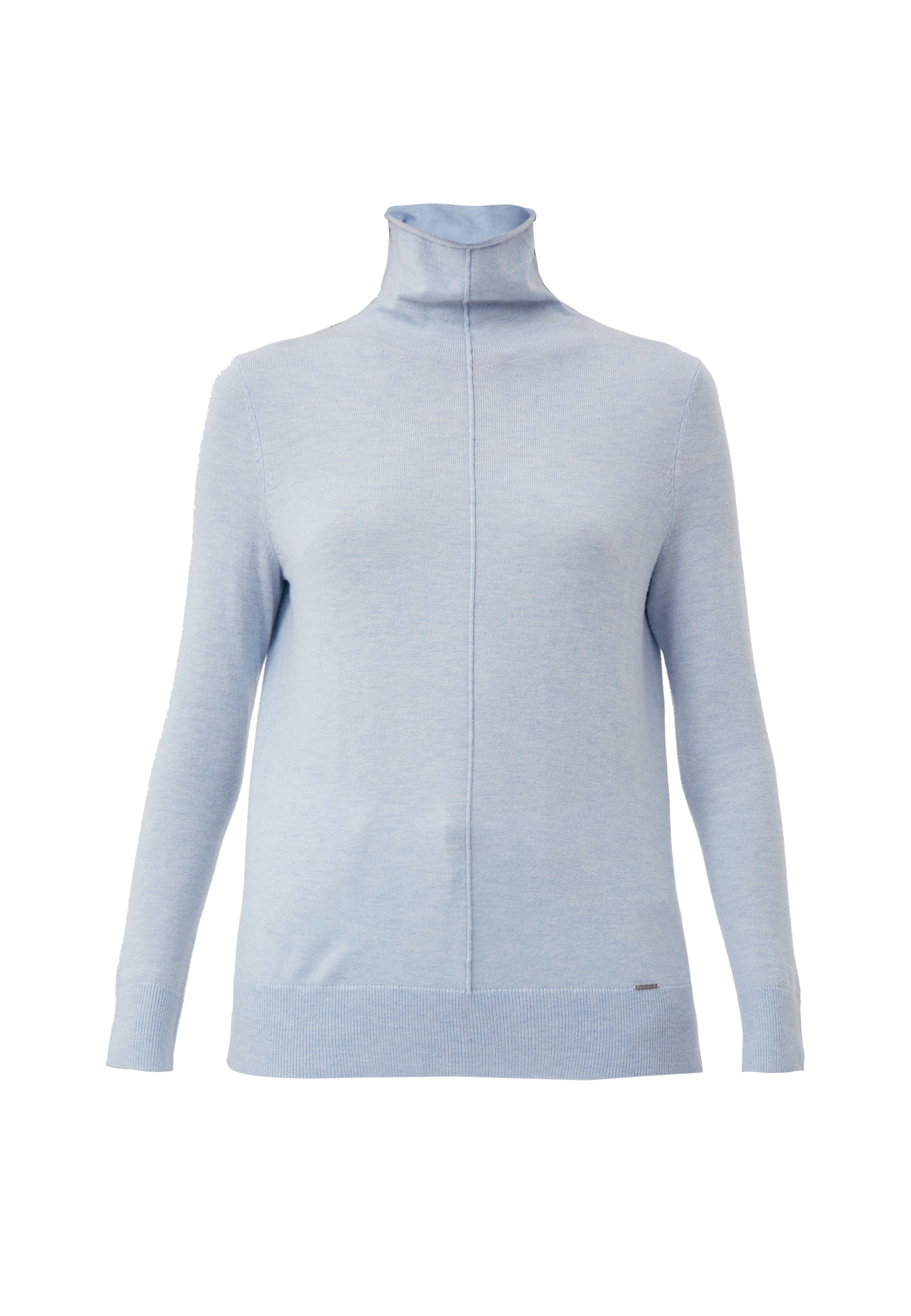 Finn Flare Langarmpullover 'Basic' in Blau: Vorderseite
