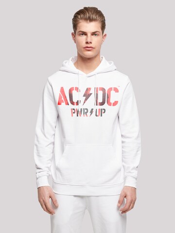 Sweat-shirt 'ACDC'' F4NT4STIC en blanc : devant