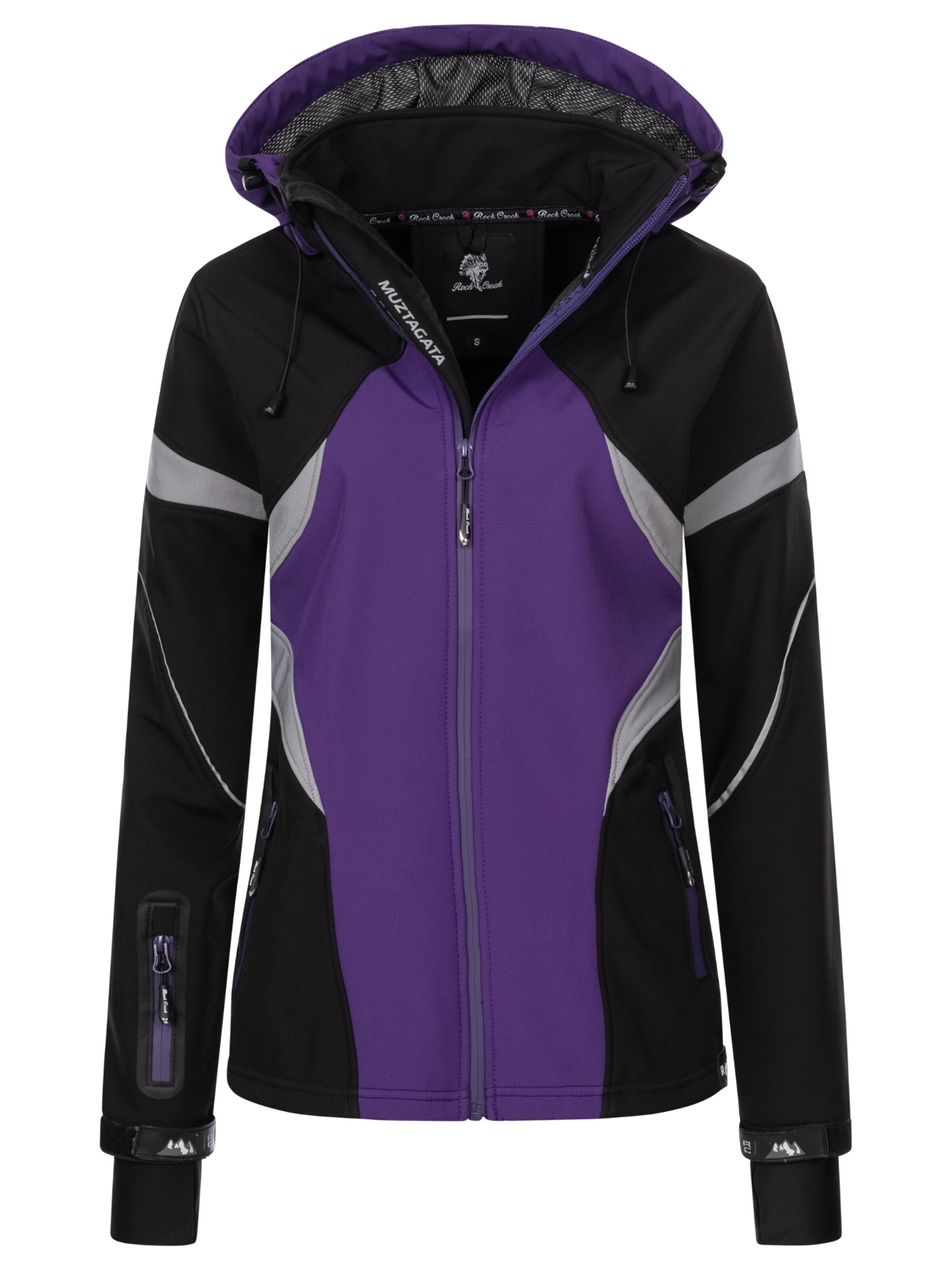 Rock Creek Outdoorjacke in Lila: Vorderseite