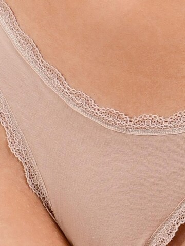 String 'COTTON LACE Tanga Women 5er Pack' Maxte en beige