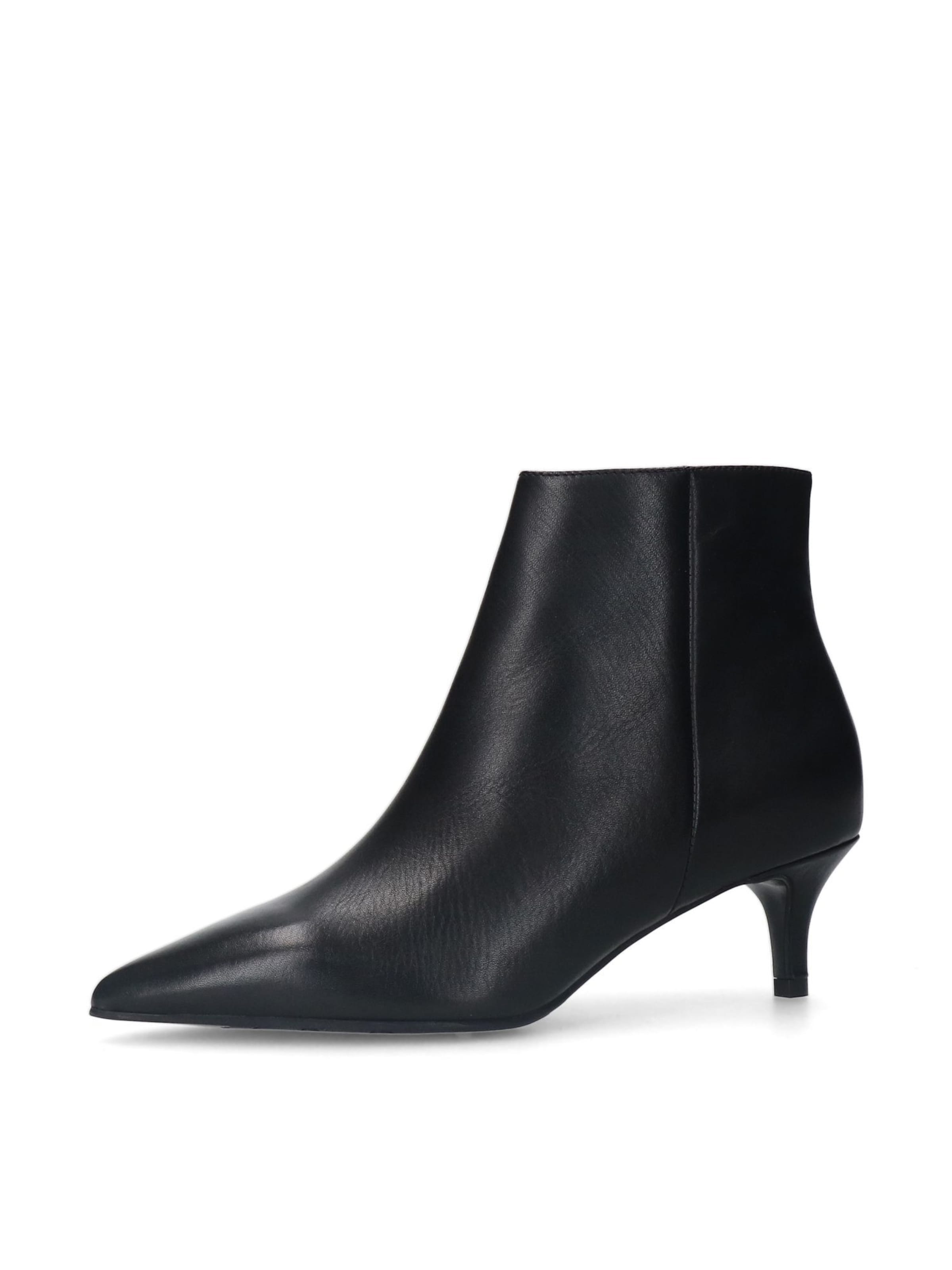 MANFIELD Enkellaarsjes in Zwart: voorkant