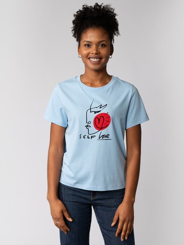 Watapparel Shirt 'Self Love' in Blauw: voorkant