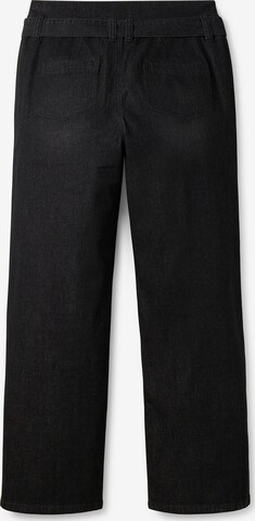 SHEEGO Wide Leg Jeans in Schwarz