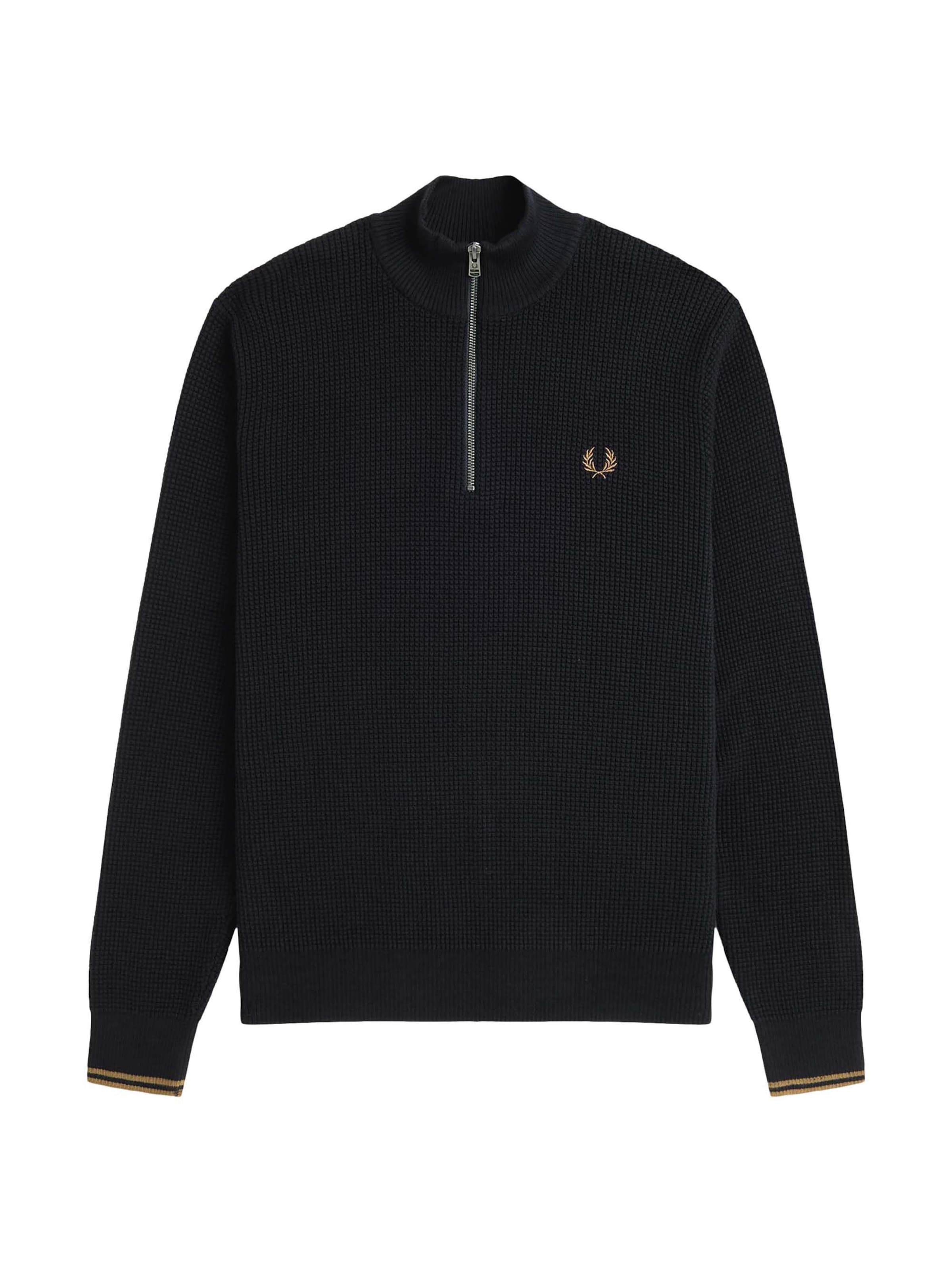 Fred Perry Sweater in Black: front