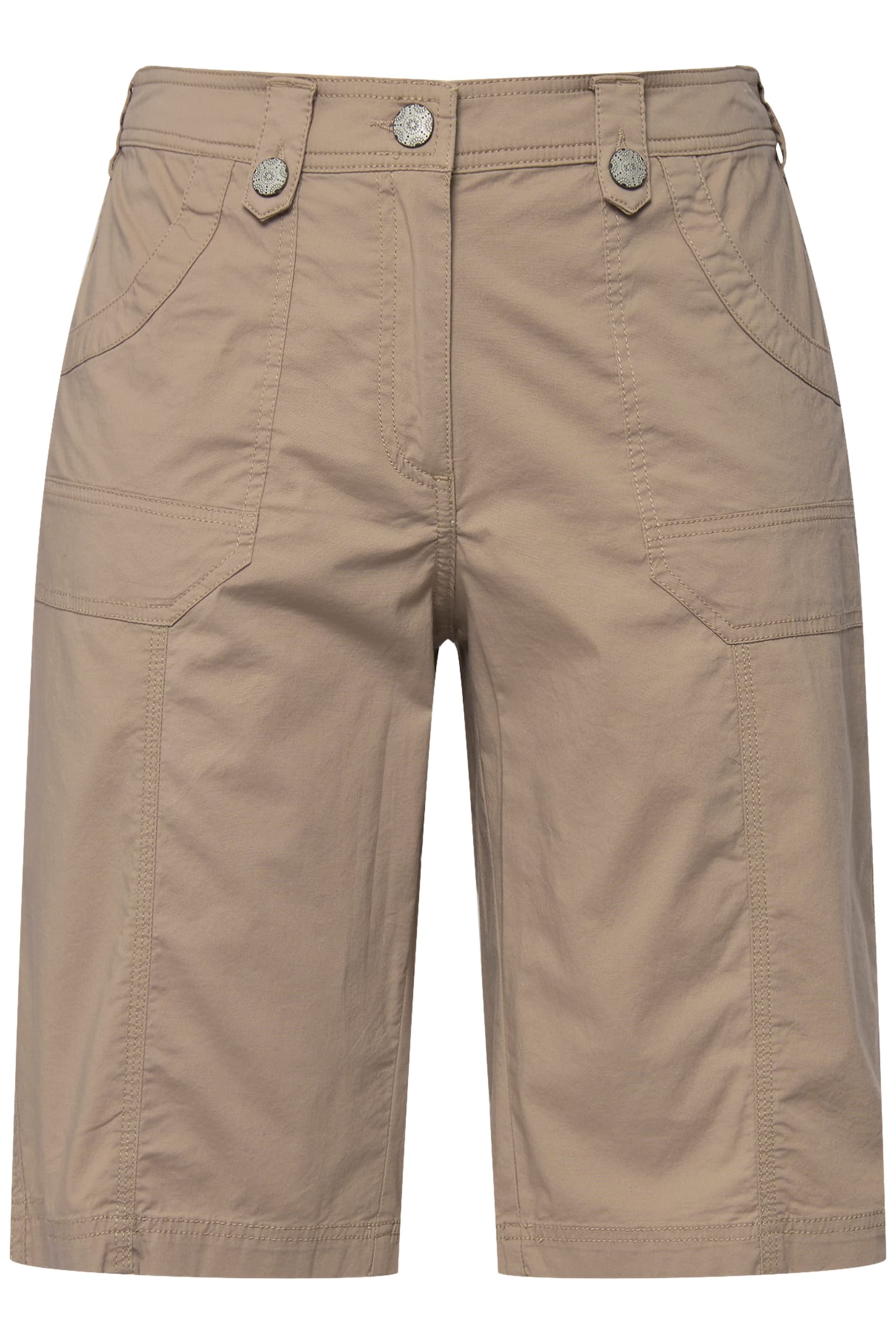 Ulla Popken Regular Broek in Bruin: voorkant