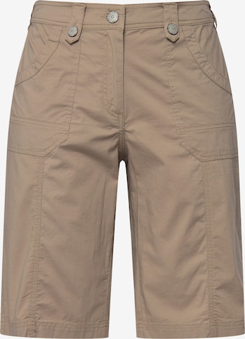 Ulla Popken Regular Pants in Brown: front