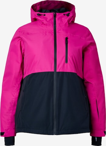 Veste d’hiver 'Msnowing' Zizzi en rose : devant