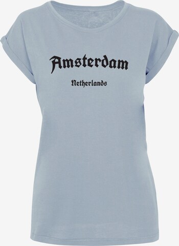 T-shirt 'Amsterdam' Merchcode en bleu : devant