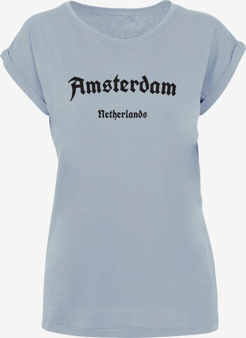 Merchcode T-Shirt 'Amsterdam' in Blau: predná strana