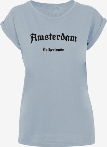 Merchcode T-Shirt 'Amsterdam' in Blau: predná strana