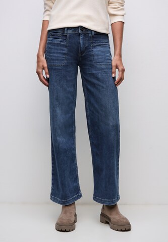 STREET ONE Wide leg Jeans in Blue: front