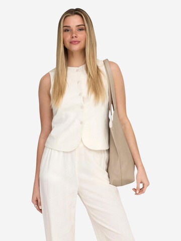 Tailleur 'Onlgoa S/L Linen Bl Waistcoat Cc Tlr 15363724' di ONLY in beige: frontale