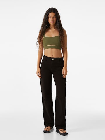 Bershka Loosefit Hose in Schwarz