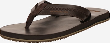 QUIKSILVER - Sandalias de dedo 'CARVER NATURAL II' en marrón: frente