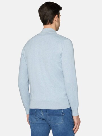 Boggi Milano Zip-Up Hoodie in Blue