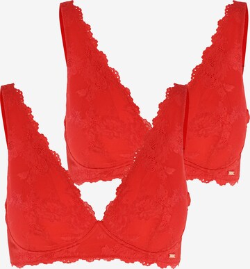 Royal Lounge Intimates BH ' Royal Dream mit Spitze ' in Rood: voorkant