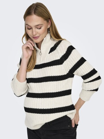 Only Maternity Sweater 'OLMleise Freya' in Beige