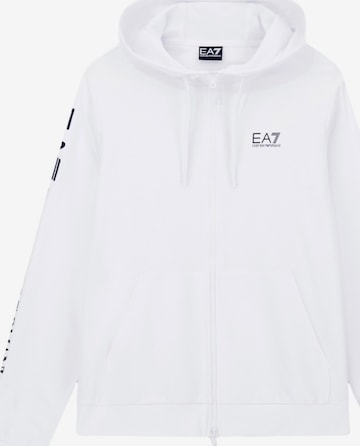 EA7 Emporio Armani Sweatvest in Wit: voorkant
