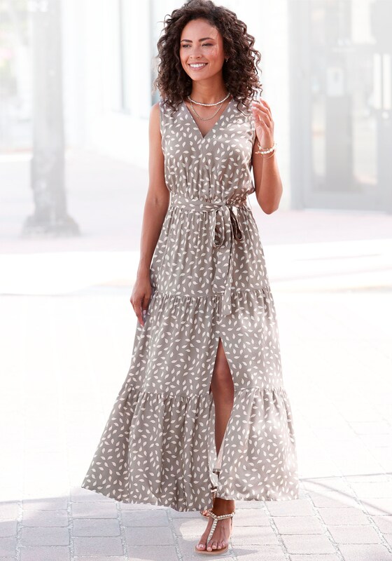 VIVANCE Summer Dress in Taupe
