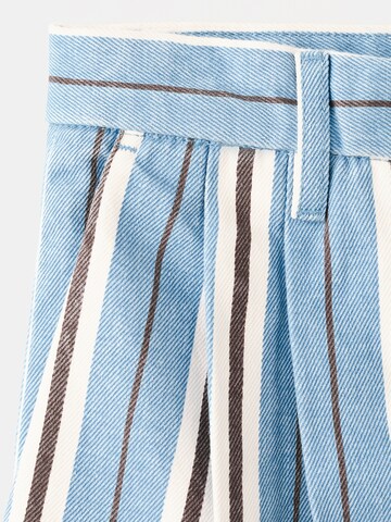 MANGOWide Leg/ Široke nogavice Hlače s naborima 'Trilussa' - plava boja