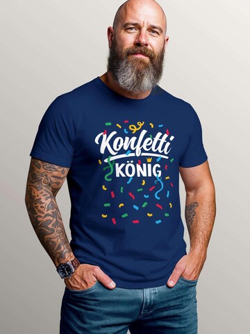 MoonWorks Shirt 'Konfetti König' in Blue: front