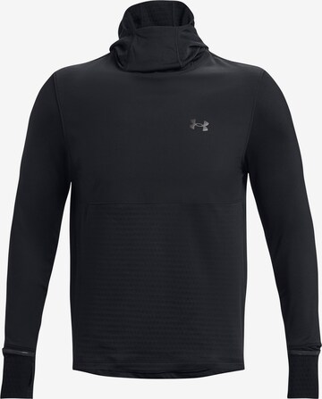 UNDER ARMOUR Athletic Sweatshirt 'Qualifier Cold' in Black: front