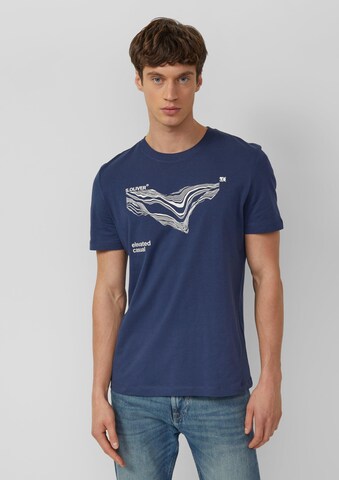 s.Oliver T-shirt i blå: framsida